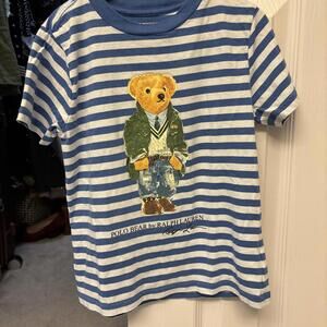 Polo Ralph Lauren Boys' Polo Bear Striped Cotton T-shirt Size 5. Summer